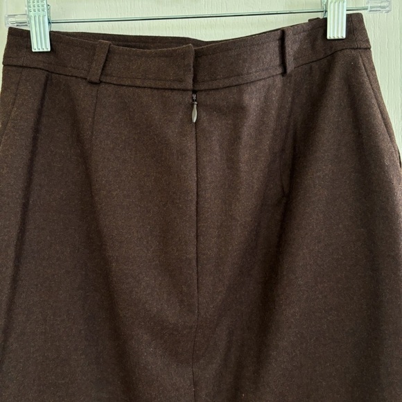 Hermes Skirt Wool Pencil Brown - Picture 3 of 8